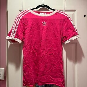 Adidas Pink Shirt with White Collar